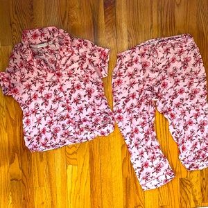 Floral Cropped Pajama Set